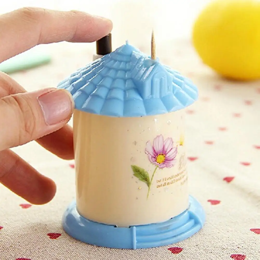 

Creative House Shaped Automatic Toothpick Holder Pocket Small Toothpick Box