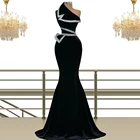 Черное простое официальное платье для выпускного вечера, женское бархатное вечернее платье на новый год, Vestidos De Fiesta 2021 Abiye Elbise, длинные халаты