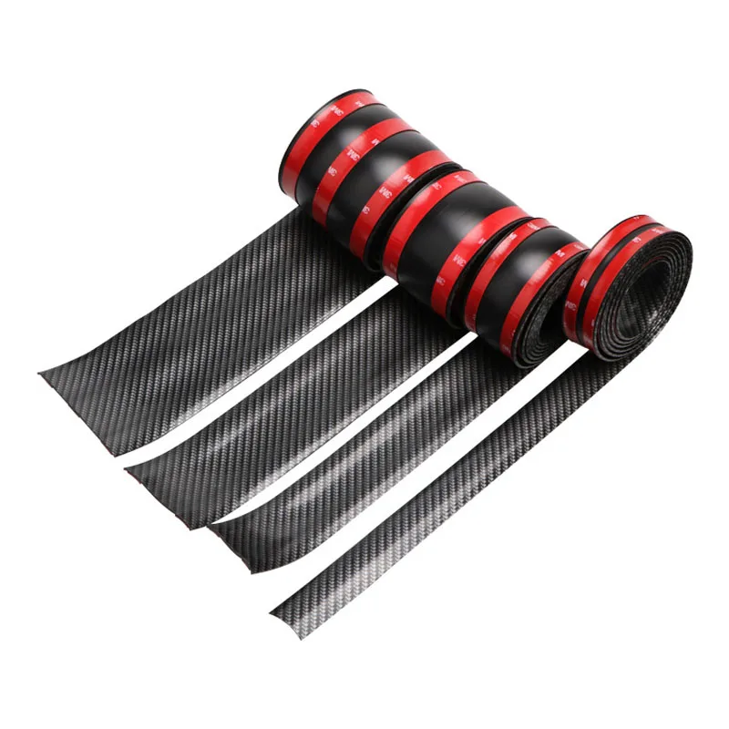 Резиновая молдинговая лента 1 м из углеродного волокна мягкая черная отделка