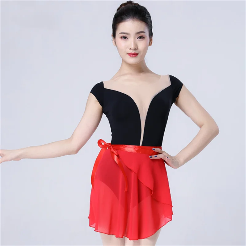 

Adult Women Ballet Dance Training Clothing Adjustable Waist Miniskirt Soft Skinny Stretch Jumpsuit Ballet Dancing Suits