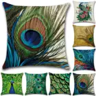 С принтом павлина квадратная подушка крышка Подушка Чехол талии пледы Pillowcovers для дивана с автомобильным сиденьем дома украшения гостиной размером 45*45 см
