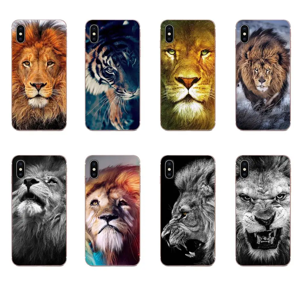 Мягкий чехол для sony Xperia Z Z1 Z2 Z3 Z4 Z5 compact Mini M2 M4 M5 T3 E3 E5 XA XA1 XZ Premium Majestic Lion Portrait |