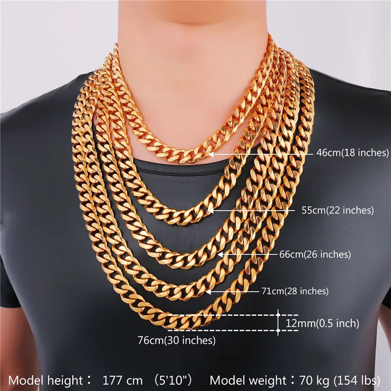 Ожерелье-чокер мужское из нержавеющей стали 12 мм N256 | Украшения и аксессуары