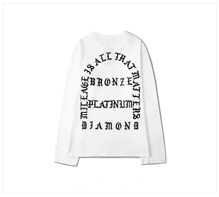Ulzzang корейский стиль High Street бренд Kanye Кокосовая футболка с длинным рукавом буквенный принт пара оверсайз S~ 3XL