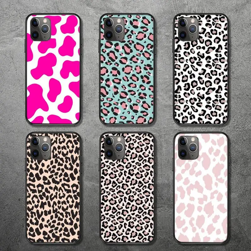

Pink cow Phone Case for iPhone 12 11 mini pro XS MAX 8 7 6 6S Plus X 5S SE 2020 XR