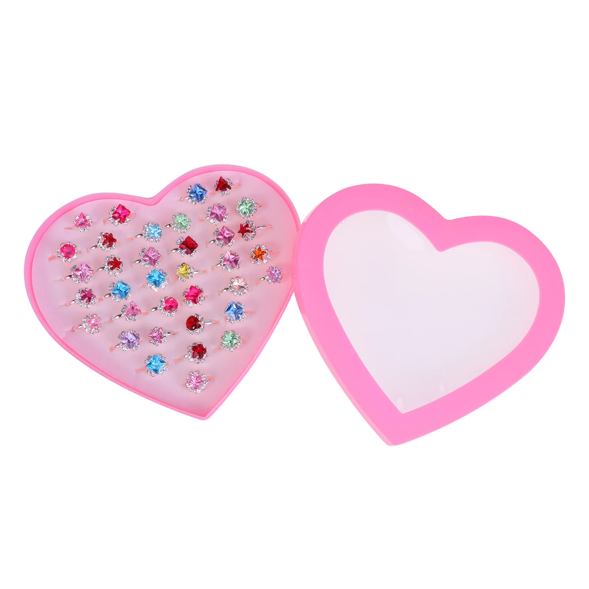 36 шт. игрушки кольцо коробка Стильный Прекрасный алмаз девушки ювелирные изделия