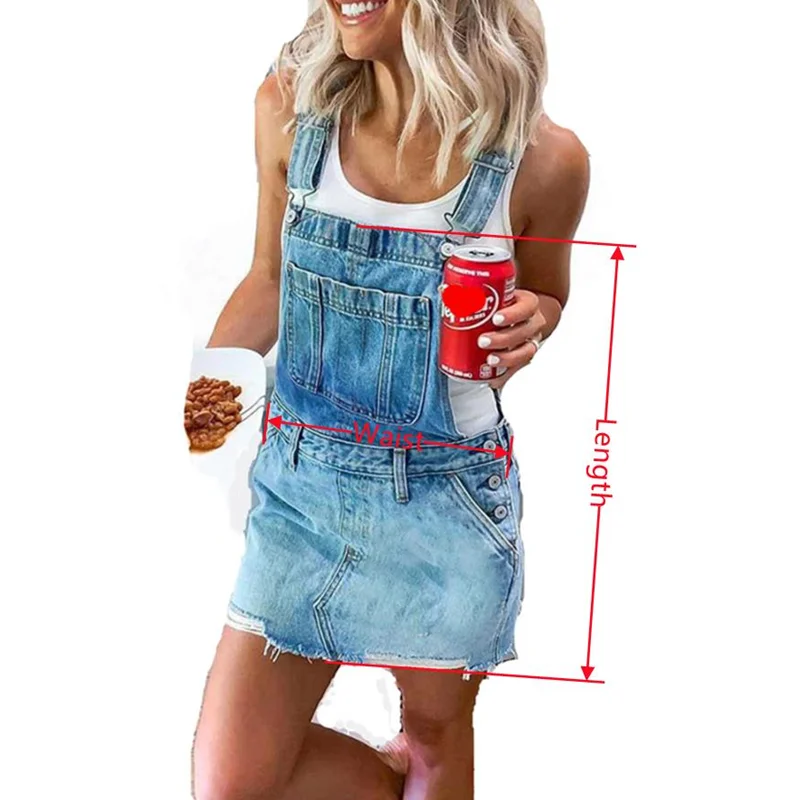 

Summer Womans Skirts New Ladies Denim Suspender Skirt Slim Big Pocket Slimming Suspender Print Bust Denim Overalls Skirt