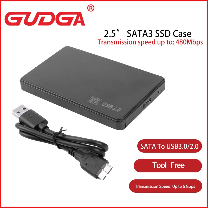 Чехол GUDGA для 2 5 SSD SATA на USB3.0/2 0 жесткий диск 3 ТБ мобильный бокс корпус Hdd внешний 480