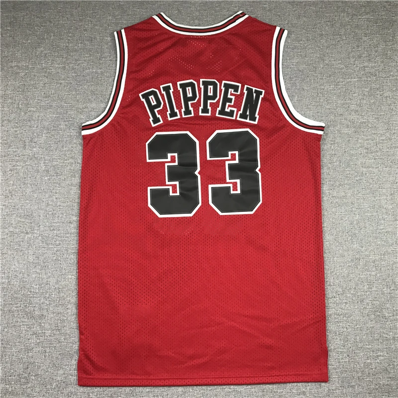 

American Basketball Jerseys Clothes #33 Scottie Pippen Chicago Bulls European Size Ball Pants T Shirts Cool 2XL