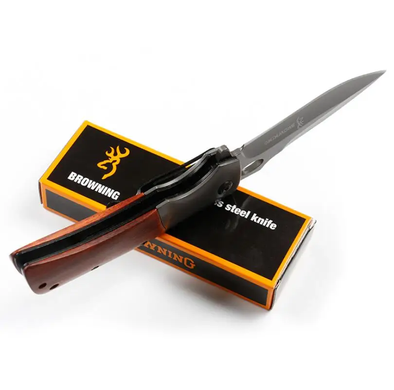 Горячая продажа Browning углеродное волокно + палисандр складной нож из нержавеющей