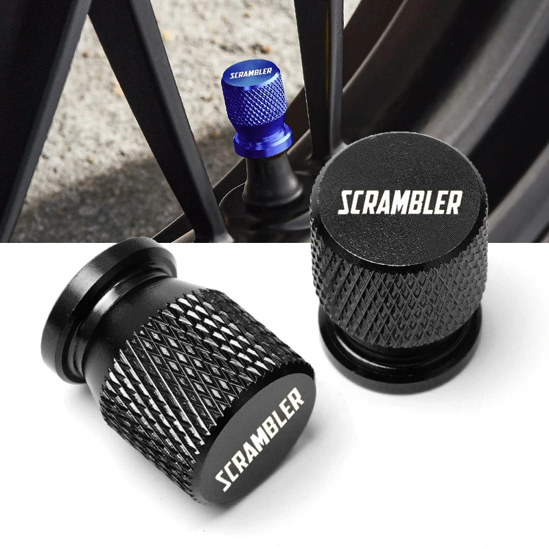 

For Ducati Scrambler 400 800 1100 Motorcycle Accessorie CNC Aluminum Wheel Tire Valve Stem Airtight Covers Cap All Years