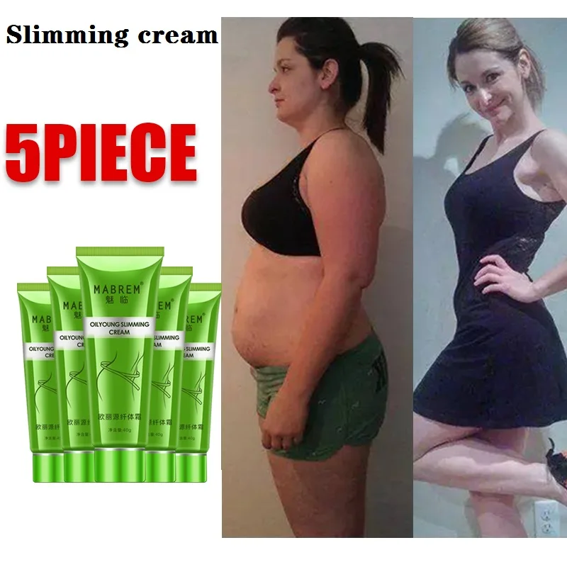 

5PCS MABREM Slimming Cream Anti-cellulite Lose Weight Promote Fat Burning Firming lifting Shaping Cream Massage Slim Curves Body