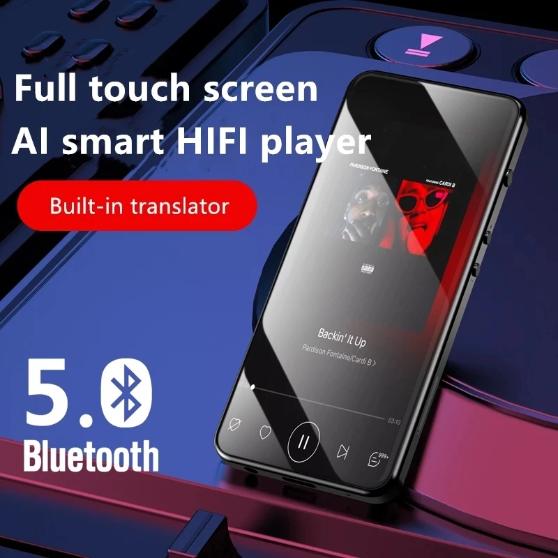 Full Touch Screen Hifi MP4 Player Bluetooth 5 0 WiFi smart AI android APP FM радио рекордер электронная книга Видео