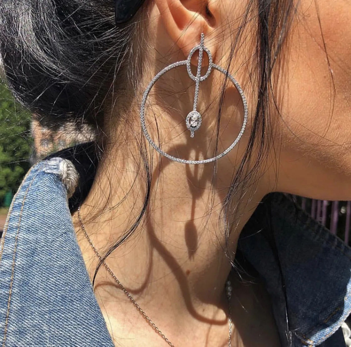 RAKOL белого круглые кубические циркониевые серьги-гвоздики в виде колец для