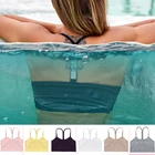 Женские сексуальные укороченные топы FINETOO Стразы, Женский бесшовный топ, Спортивная майка для активного отдыха, короткая майка-бандо, Топы Пуш-ап, футболка, жилет