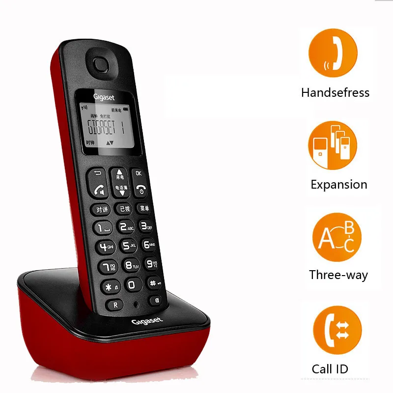 Беспроводной телефон DECT6.0 с беззвучным идентификатором вызова беспроводной