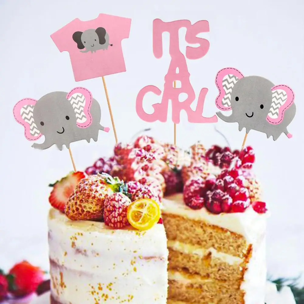 

Glitter Paper 1 Baby Shower Cupcake Topper Boy Girl Photo Booth Props Accessories Birthday Gender Reveal Party Decor Kids Favors