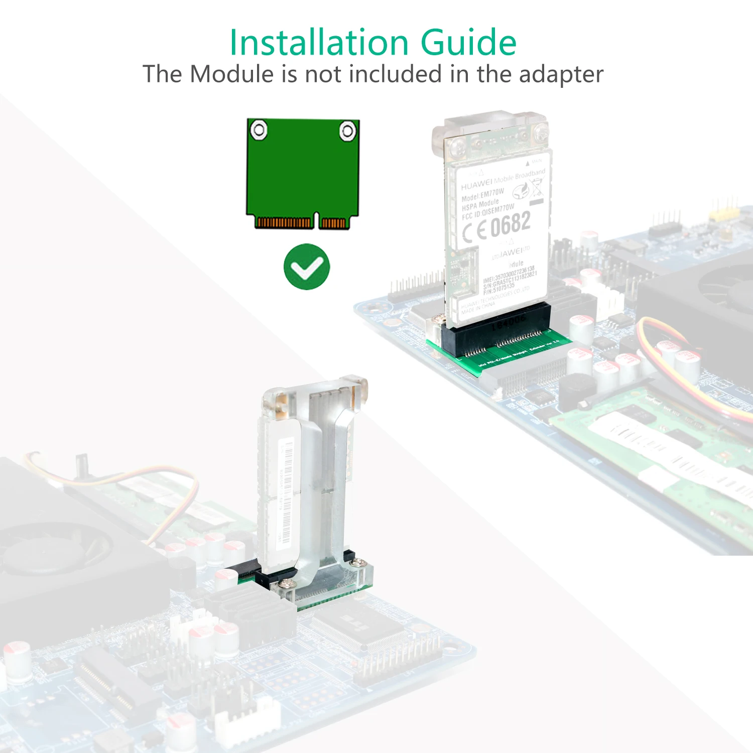 адаптер mini pci e для mini pci express адаптер msata д