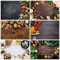 laeacco dark wooden board food vegetable kitchen elements pattern portrait photography backgrounds photo backdrops photo stadio