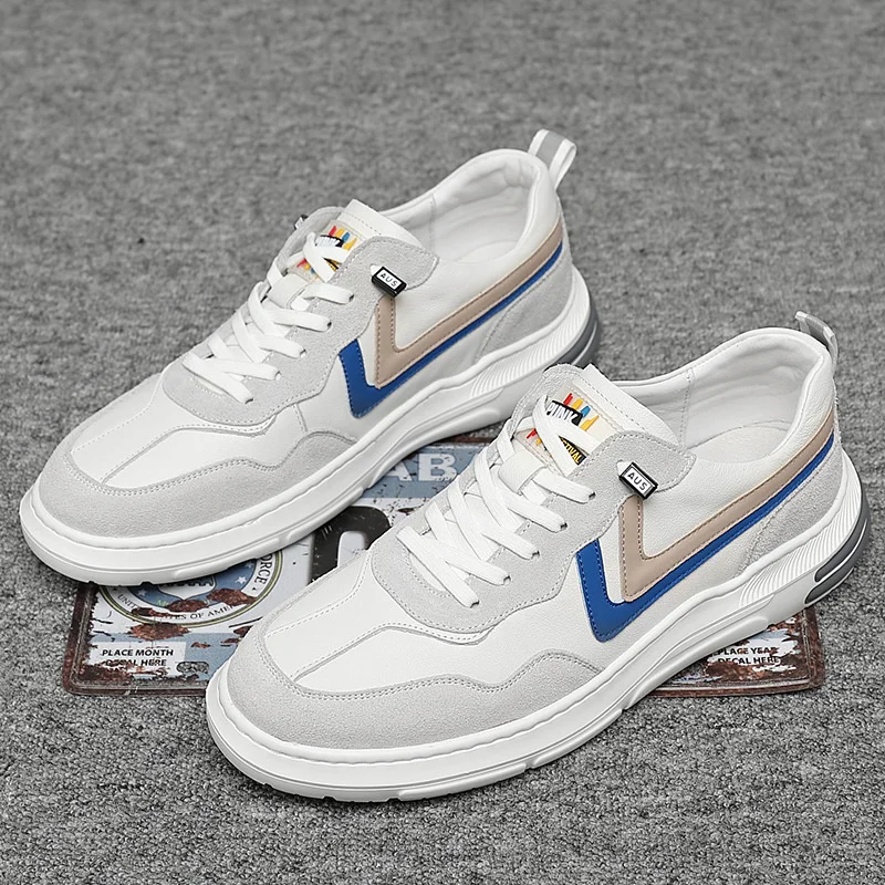 

Новинка Весна 2021, Брендовые мужские кроссовки для отдыха, молодежная уличная крутая повседневная обувь из натуральной кожи, модная трендов...