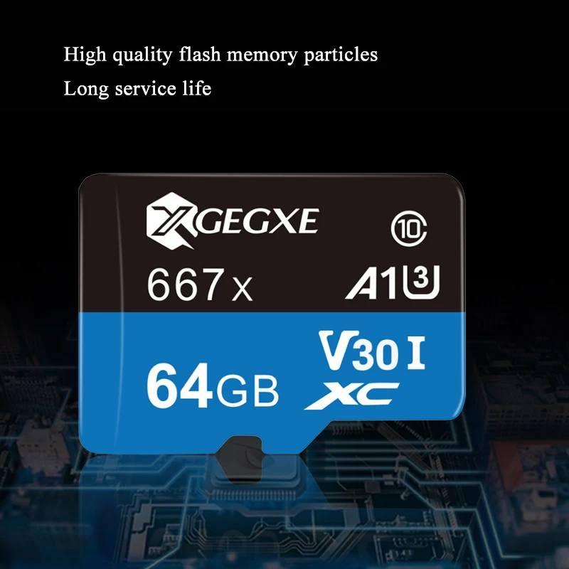 XGEGXE карта памяти 32 ГБ Micro SD 667X 64 Гб C10 128 256 TF для ноутбука|Карты памяти| |
