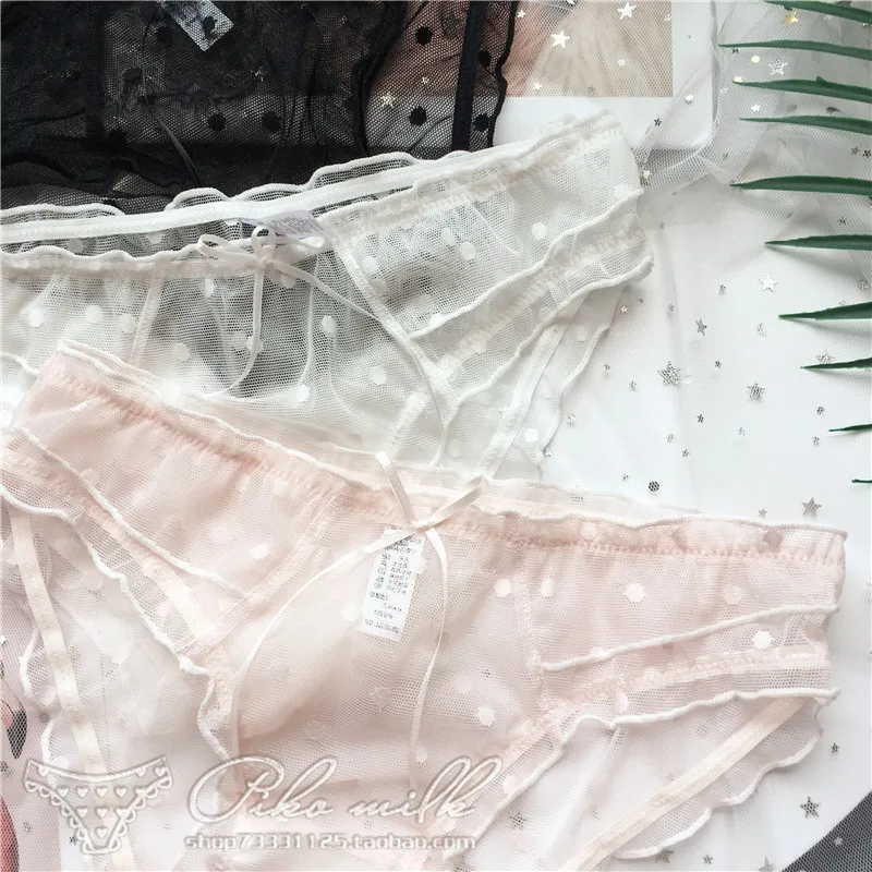 SP&CITY, милое сказочное кружевное бесшовное сексуальное женское нижнее белье, многослойные прозрачные трусики, микро-трусы в горошек, женское нижнее белье