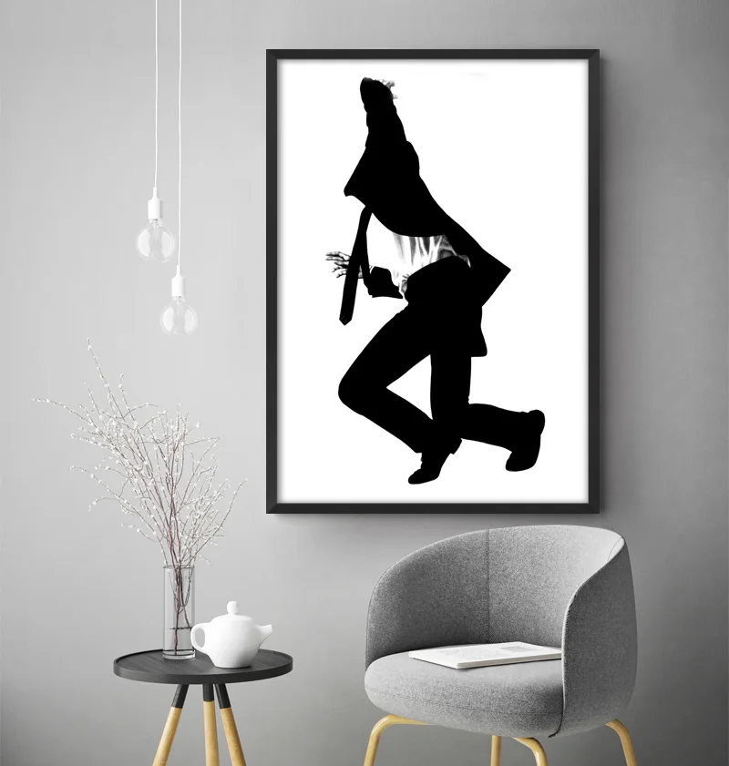 Robert Longo Men in the Cities Art Poster - High Quality Wall Picture Print on Photo Paper - Available in 12, 24, 36, 47 Inches