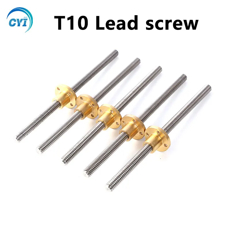 Трапециевидный стержень для 3D-принтера с ЧПУ линейная резьба T10 винтовая 10 мм