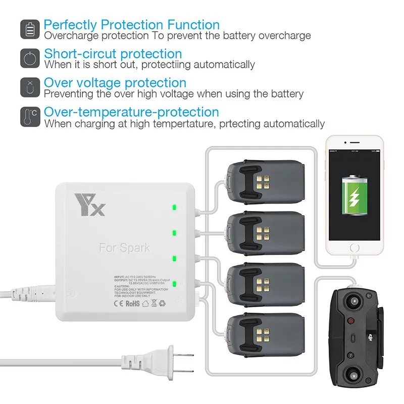 Менеджер по зарядке аккумулятора портативное интеллектуальное зарядное