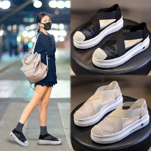 

Genuine leather women's shoes 2021 new summer ladies breathable casual sports shoes flat bottom shallow mouth low top