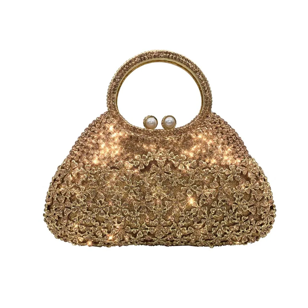 Женский вечерний клатч с кристаллами