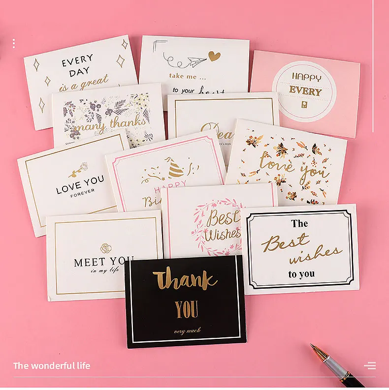 

New Design Mink Eyelash Paper business card Thank you card customized full-color double-sided printing 300GMG paper