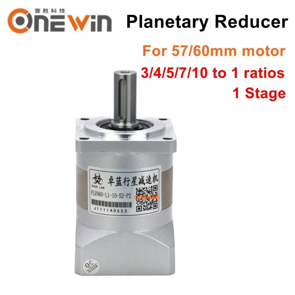 Planetária do Aço Carbono do Redutor Relações para o Servo Motor de 57mm Plf060 da Velocidade da Caixa de Engrenagens 10 a 1 Engrenagem Fase 5 7 60mm 1 3 4