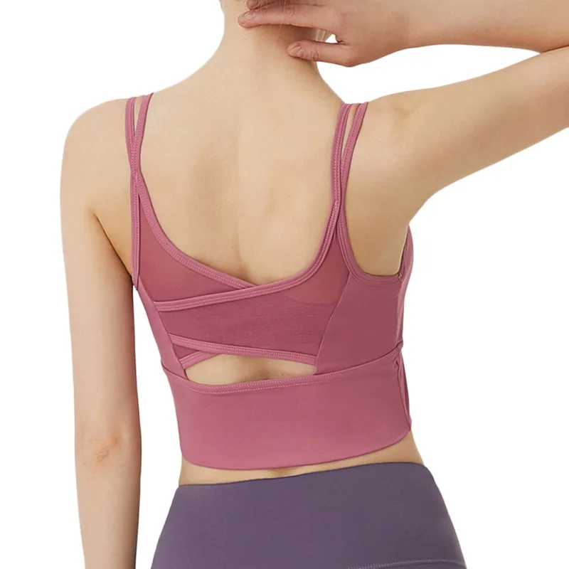 

Women's Sports Underwear Professional High Strength Shockproof Mesh Fast Drying Running Fitness Yoga Bra