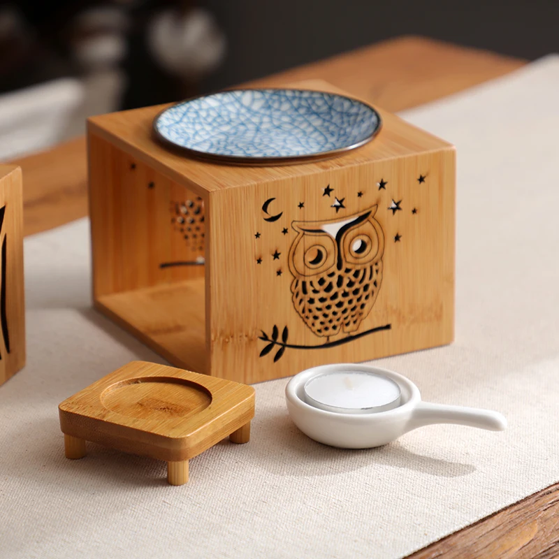 Дерево благовония держатель лампы в форме свечи горелки Творческий масло воск