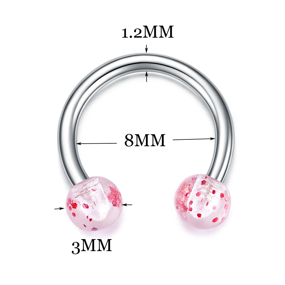 Кольца для пирсинга в форме подковы мужчин и женщин украшения из нержавеющей