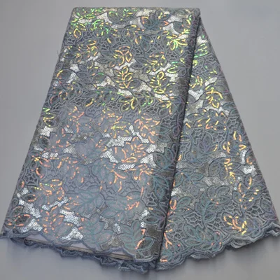 

(5yards/pc) high quality African tulle lace delicate embroidered French net lace fabric with sequins for party dress FLP221