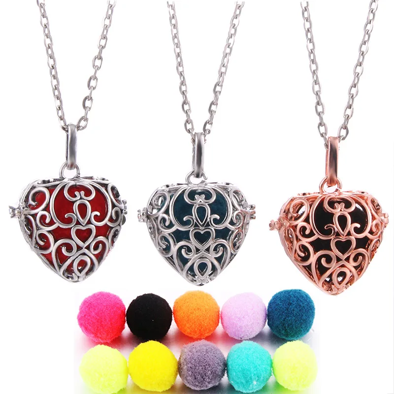 Chime в форме сердца музыкальный звоночек шарике Арома медальон кулон винтажное