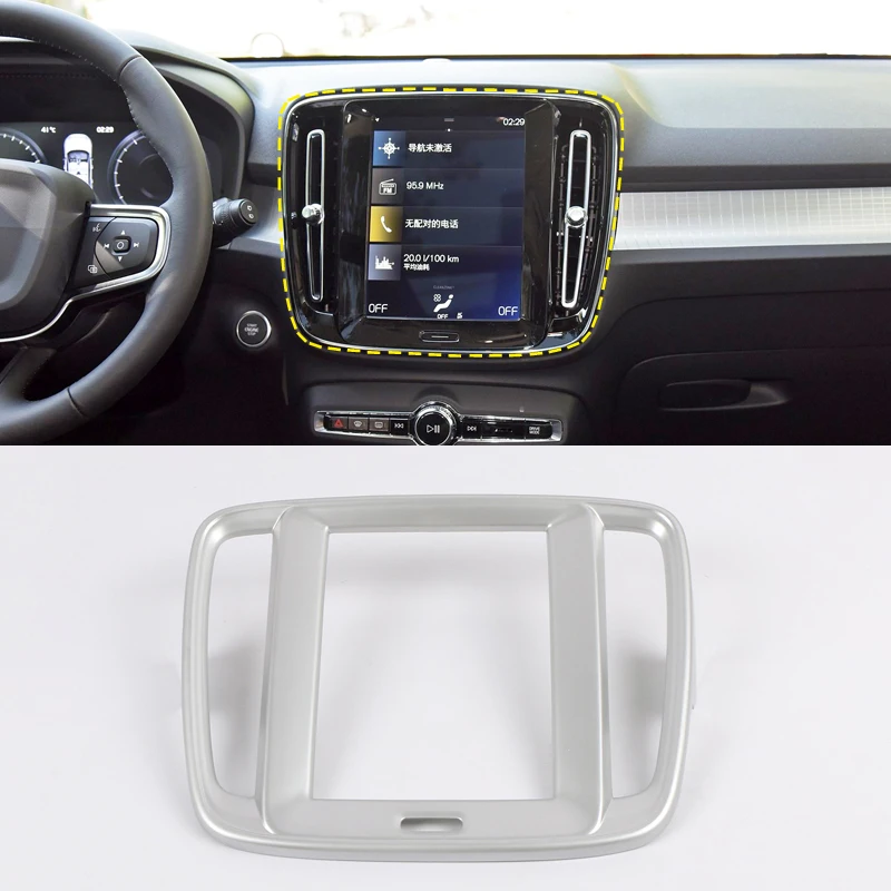 Для Volvo XC40 ABS автомобильный Стайлинг интерьер верхняя боковая консоль приборная панель навигация вентиляционное отверстие выход крышка планки