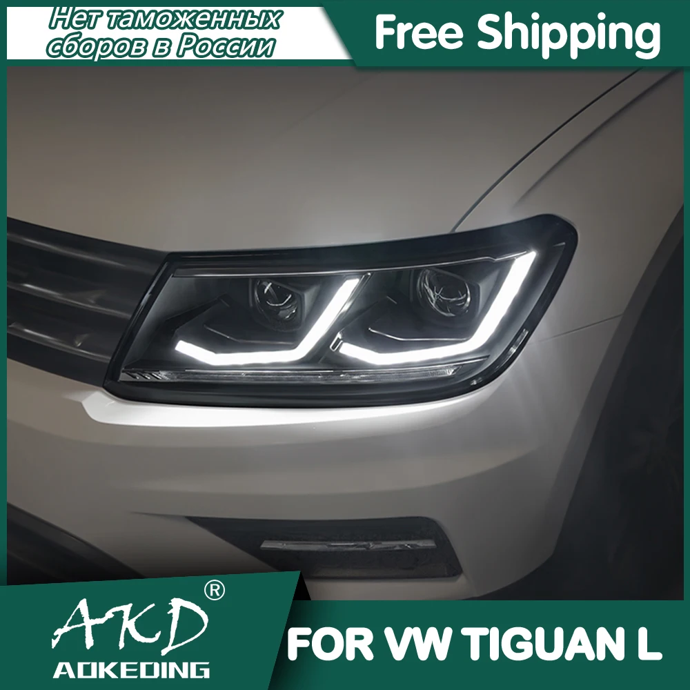 

Headlights For VW Tiguan L Nieuwe 2016-2022 DRL Daytime Running Lights Head Lamp LED Bi Xenon Bulb Fog Lights Car Accessory