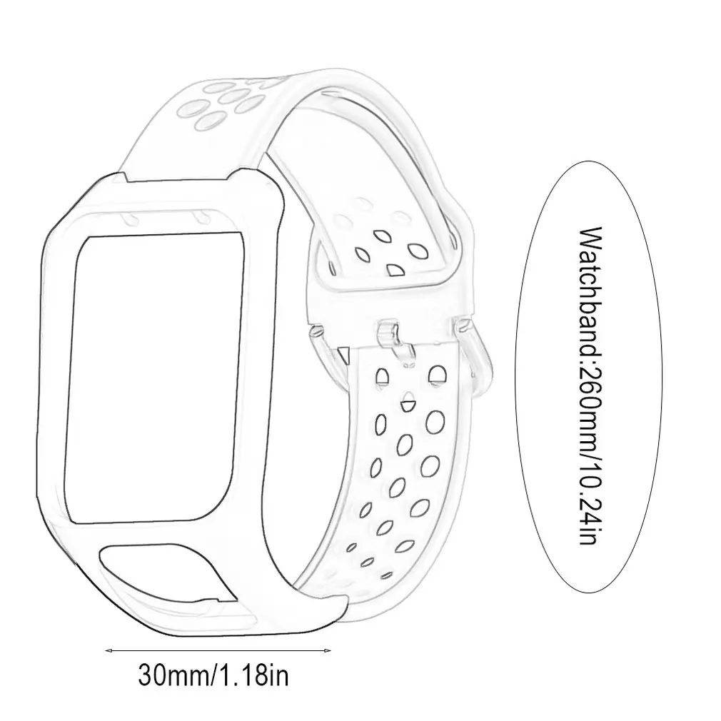 Twee-color Siliconen наручный ремешок Horloge для TomTom Runner 2 3 Spark GPS фитнес-трекер сменный |