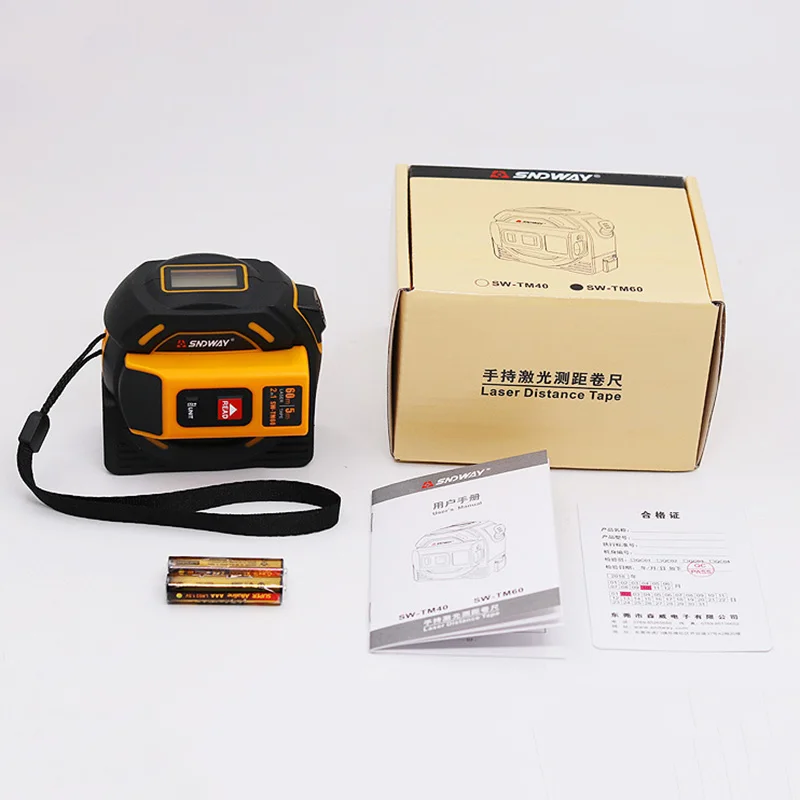 

40m 60m Mini Laser Distance Meter Measure Tape Retractable 5 Meters Digital Laser Rangefinder Ruler Laser Measurement Tool