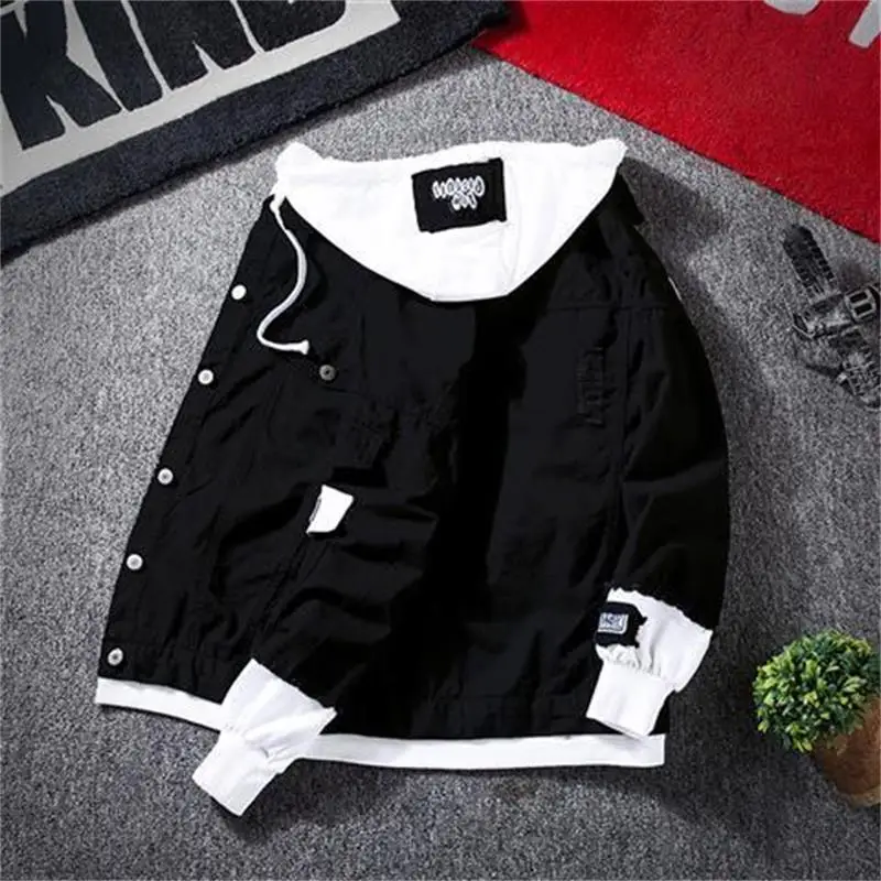 

Vintage Denim Jacket Women Autumn Coat Ripped oversized Outerwear Coats Windbreaker Boyfriend Female Jeans Jacket Plus Size