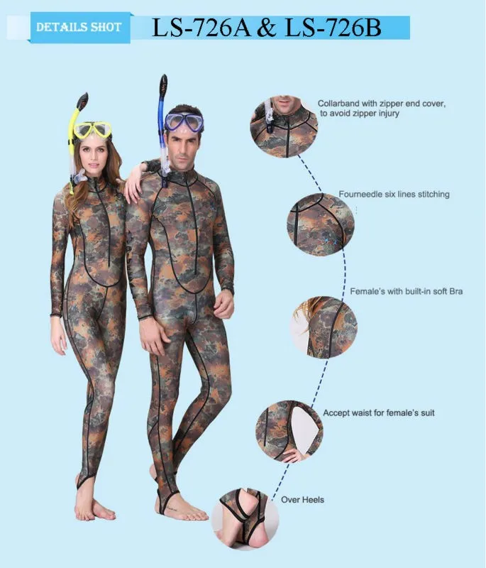 Гидрокостюм для подводной охоты дайвинга и паруса серфинга купальный костюм