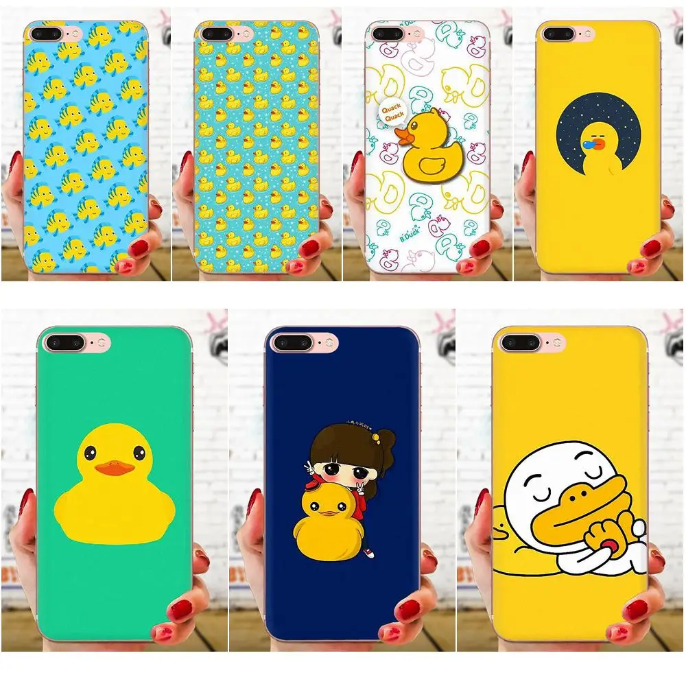 Прохладный Желтая Утка чехол для телефона из ТПУ с принтом крышки корпуса Galaxy J1 J2