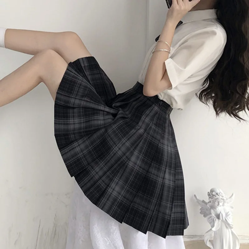 Юбка Униформа JK в шотландскую клетку| |