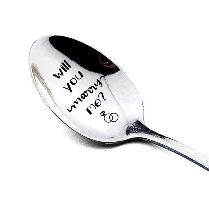 

Boyfriend Gift Dessert Spoon for Girlfriend Present Valentine Day Birthday for Guest Wedding Souvenirs Event Party Coffee Spoon