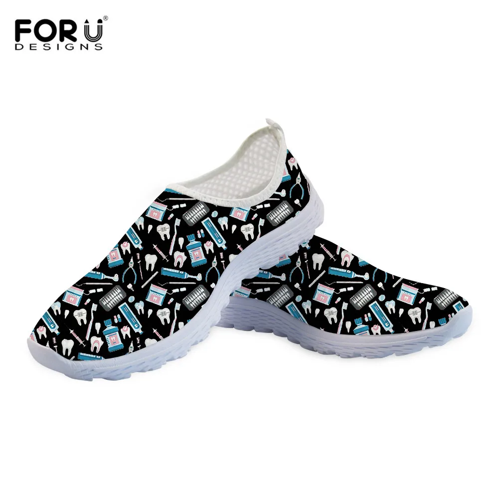 Женские сетчатые кроссовки FORUDESIGNS повседневная обувь для бега кормления зубов