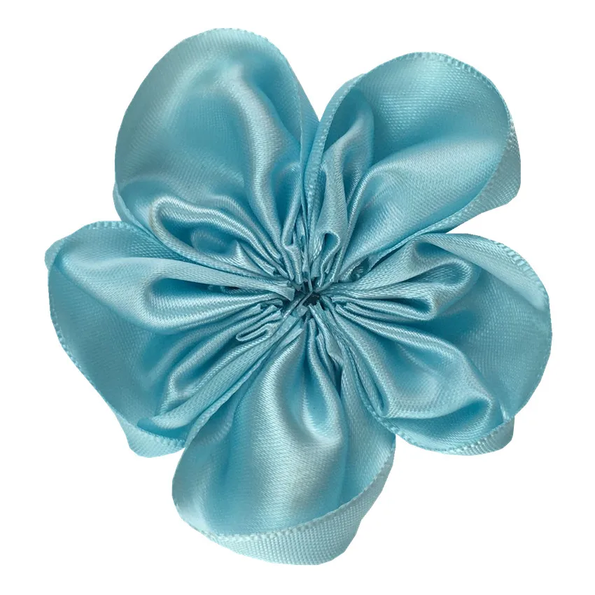 200 шт./лот швейная атласная лента цветок розы ручная работа шелковая ткань