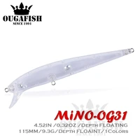fishing accessories minnow blank unpainted lures 115mm 9 3g floating pesca pike fish leurre angeln zubehor isca artificial goods